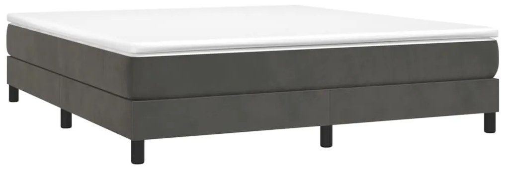 Estrutura de cama 180x200 cm veludo cinzento-escuro