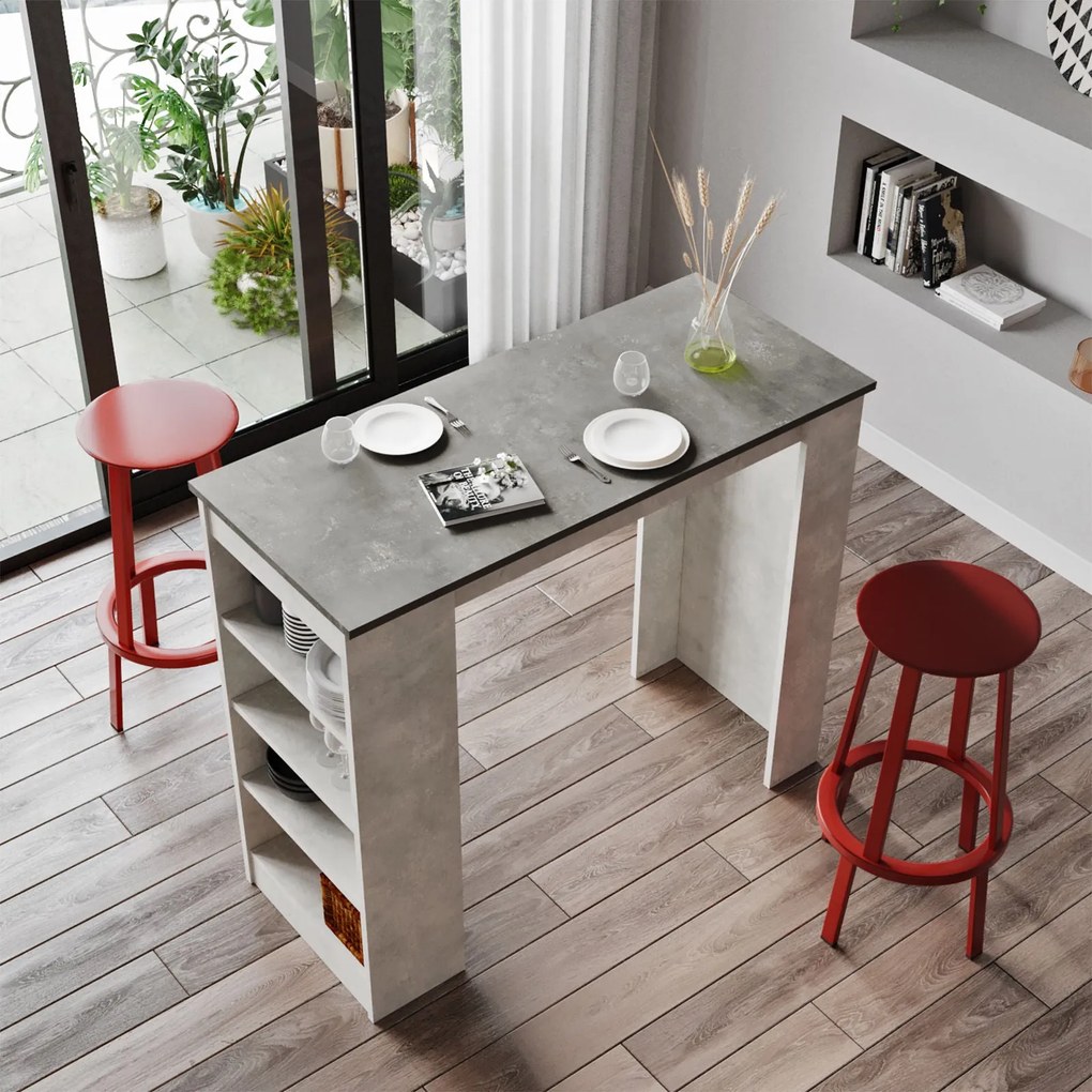 Mesa de Bar ST1 – Cinza – 120 cm x 101,8 cm x 51,6 cm