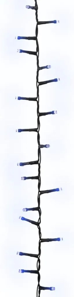 Cordão de luzes compacto 400 luzes LED 13 m PVC azul