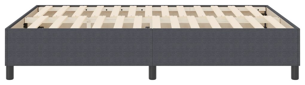 Cama Box vidaXL Cinza Escuro 140x200 cm Tecido de Corduroy