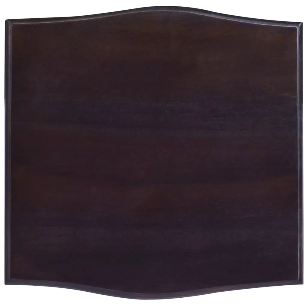 Mesa de cabeceira 40x40x45 cm mogno maciço preto claro