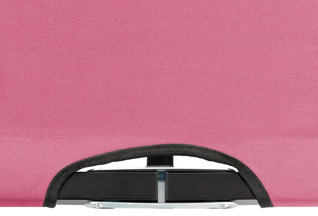 Espreguiçadeira/cama dobrável para 2 pessoas aço cor-de-rosa