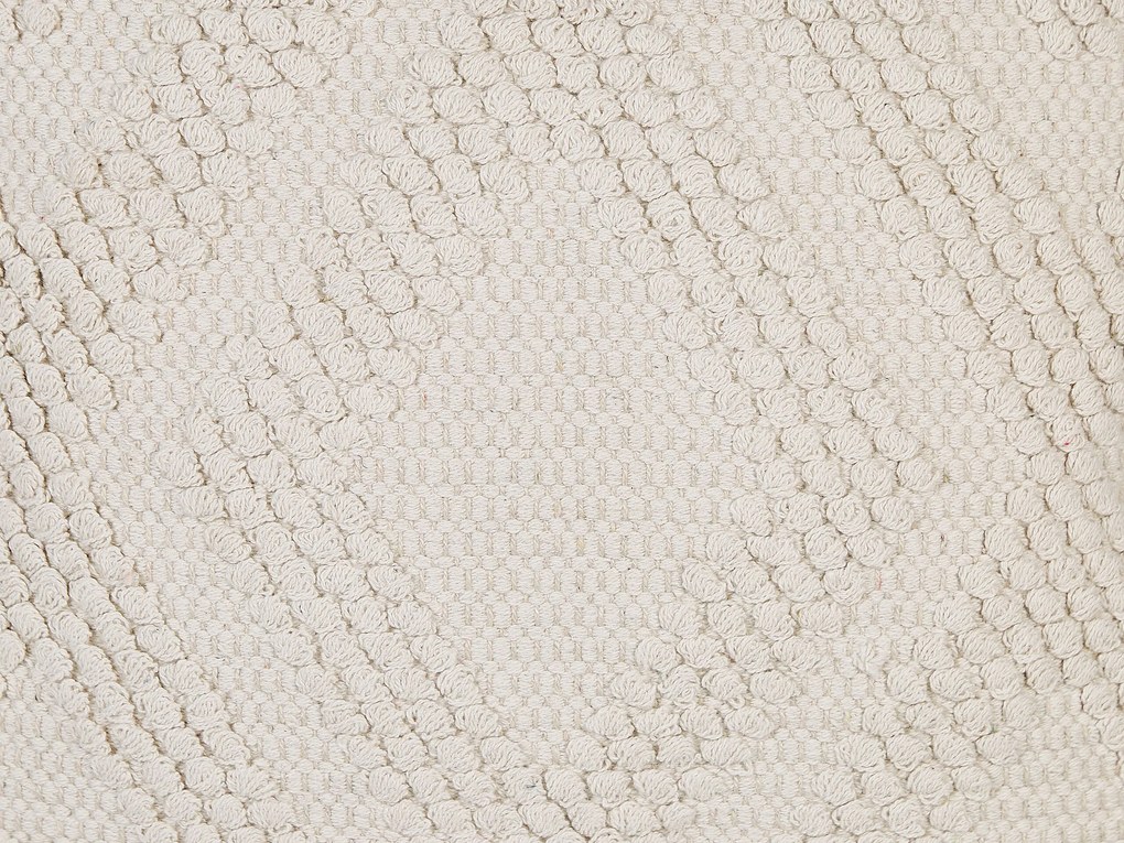Almofada decorativa em algodão branco 45 x 45 cm CATALPA Beliani