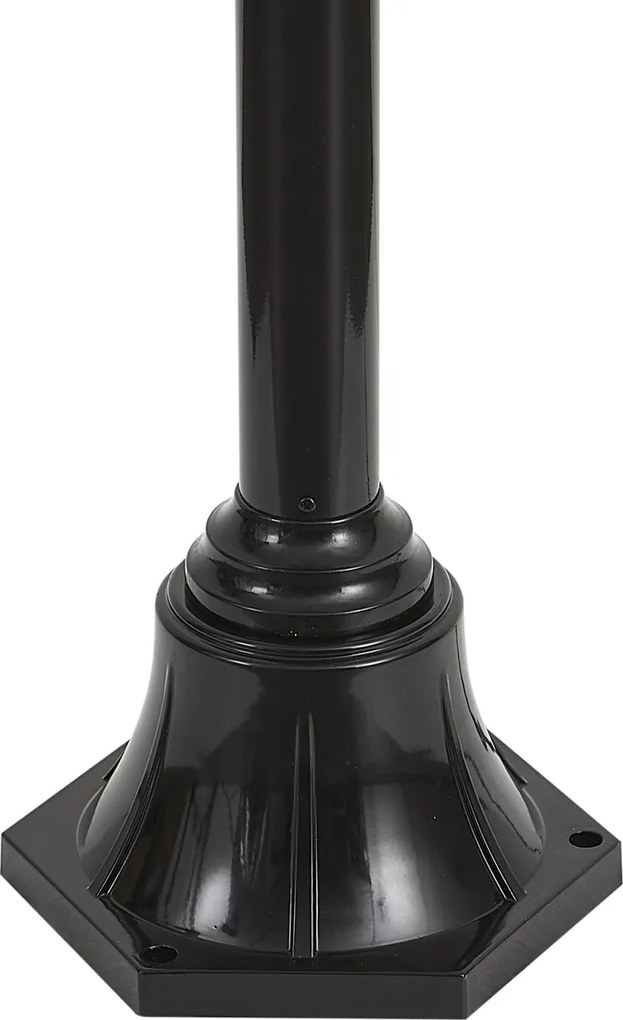 Candeeiro de Exterior Moderno Preto com Cobre 235cm 3-Luzes IP44 - Kansas