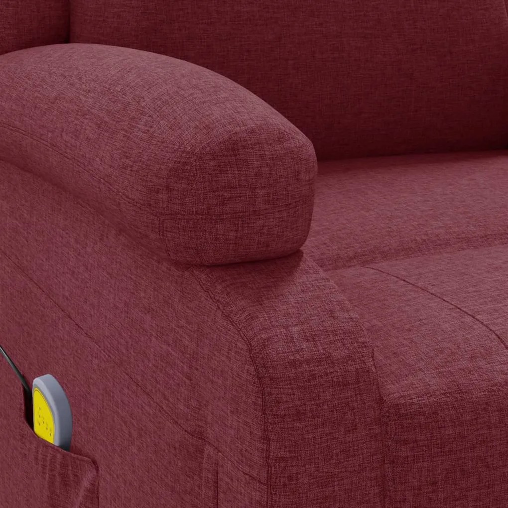 Poltrona de massagens tecido vermelho tinto