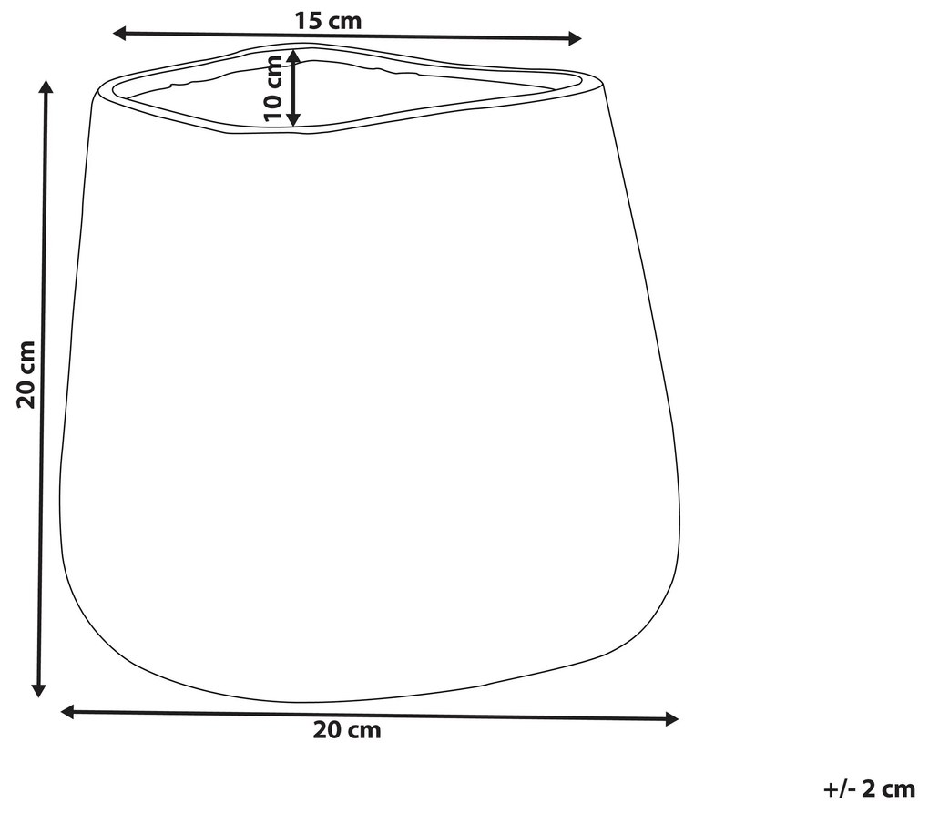 Vaso de cerâmica grés prateada 20 cm CIRTA Beliani