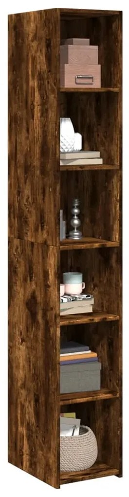 Armário alto 30x41x185 cm derivados de madeira carvalho fumado