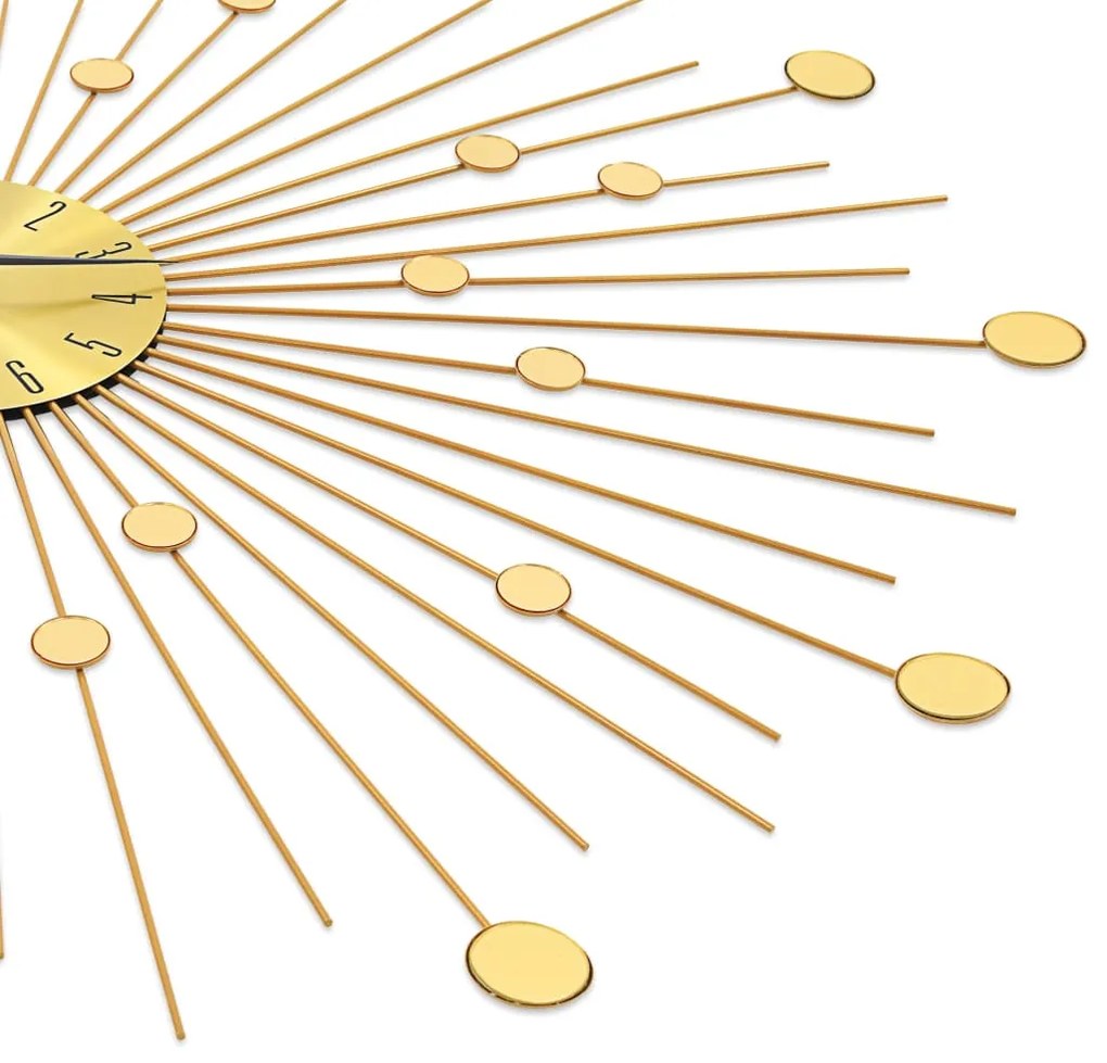 Relógio de parede metal 70 cm dourado