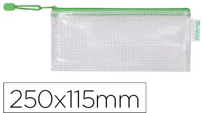 Bolsa Multiusos Tarifold Pvc 250x115 mm Abertura Superior com Fecho Porta Esferográfica e Correia Cor Verde