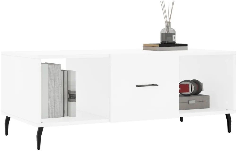 Mesa de centro 102x50x40 cm madeira processada branco