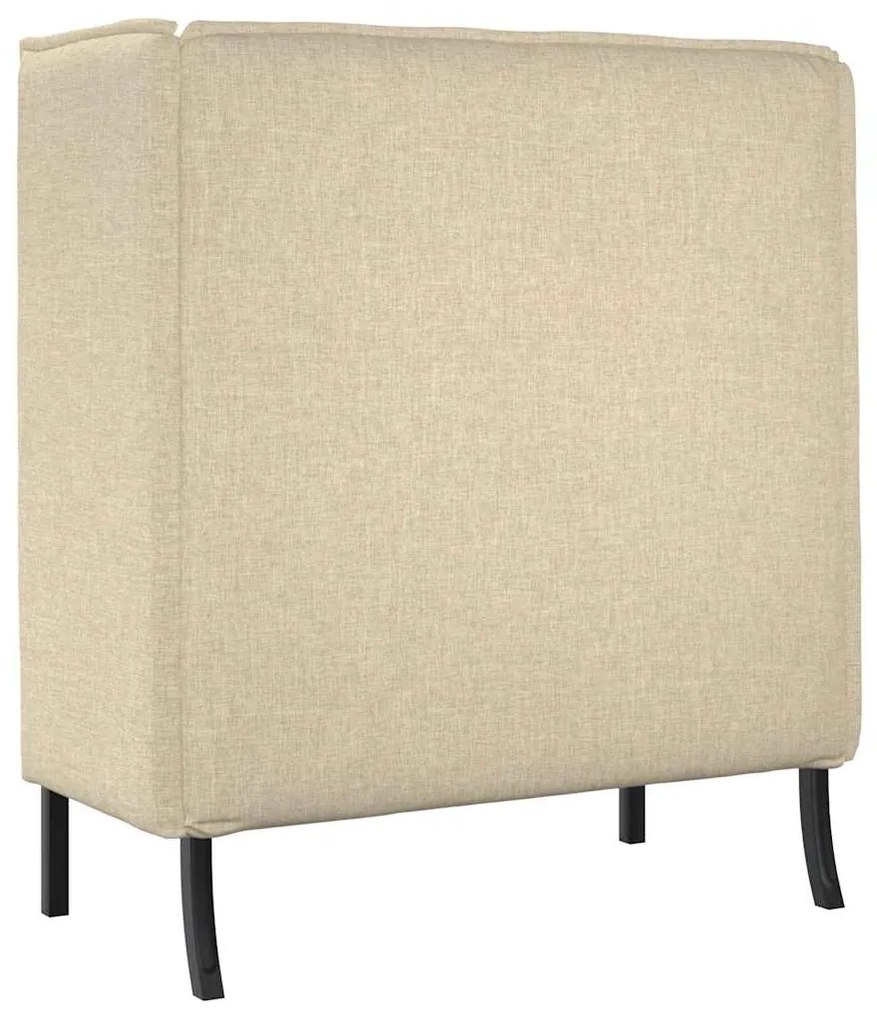 Sofá Alto Creme 109x56x121 cm Tecido