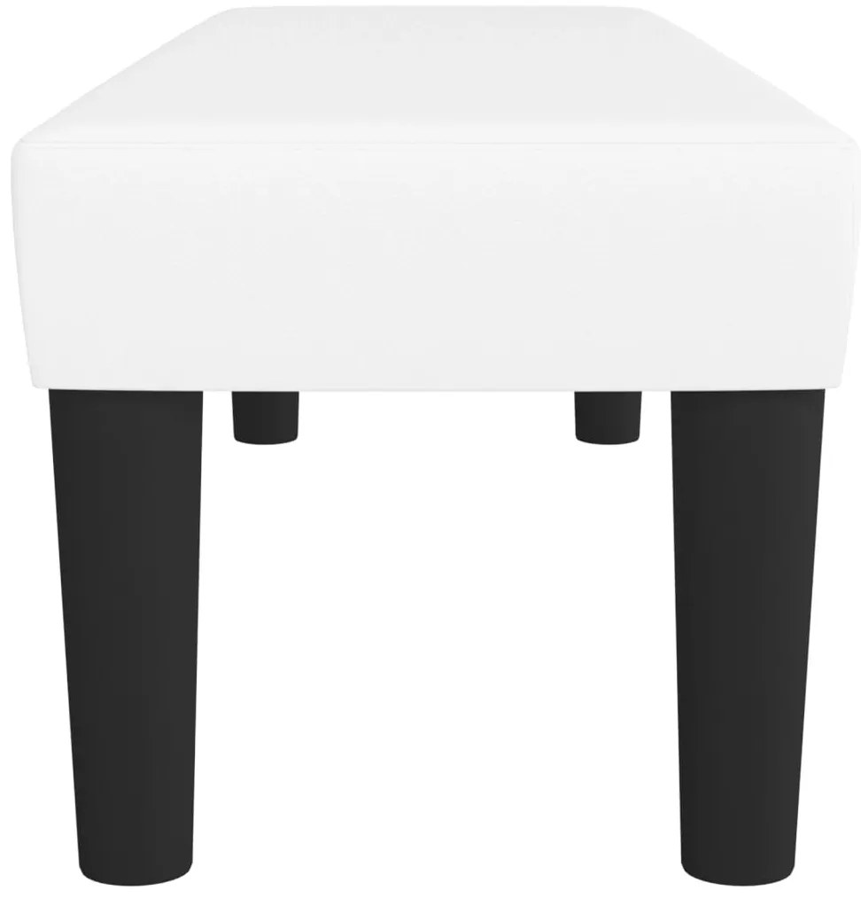 Banco 100x30x30 cm couro artificial branco