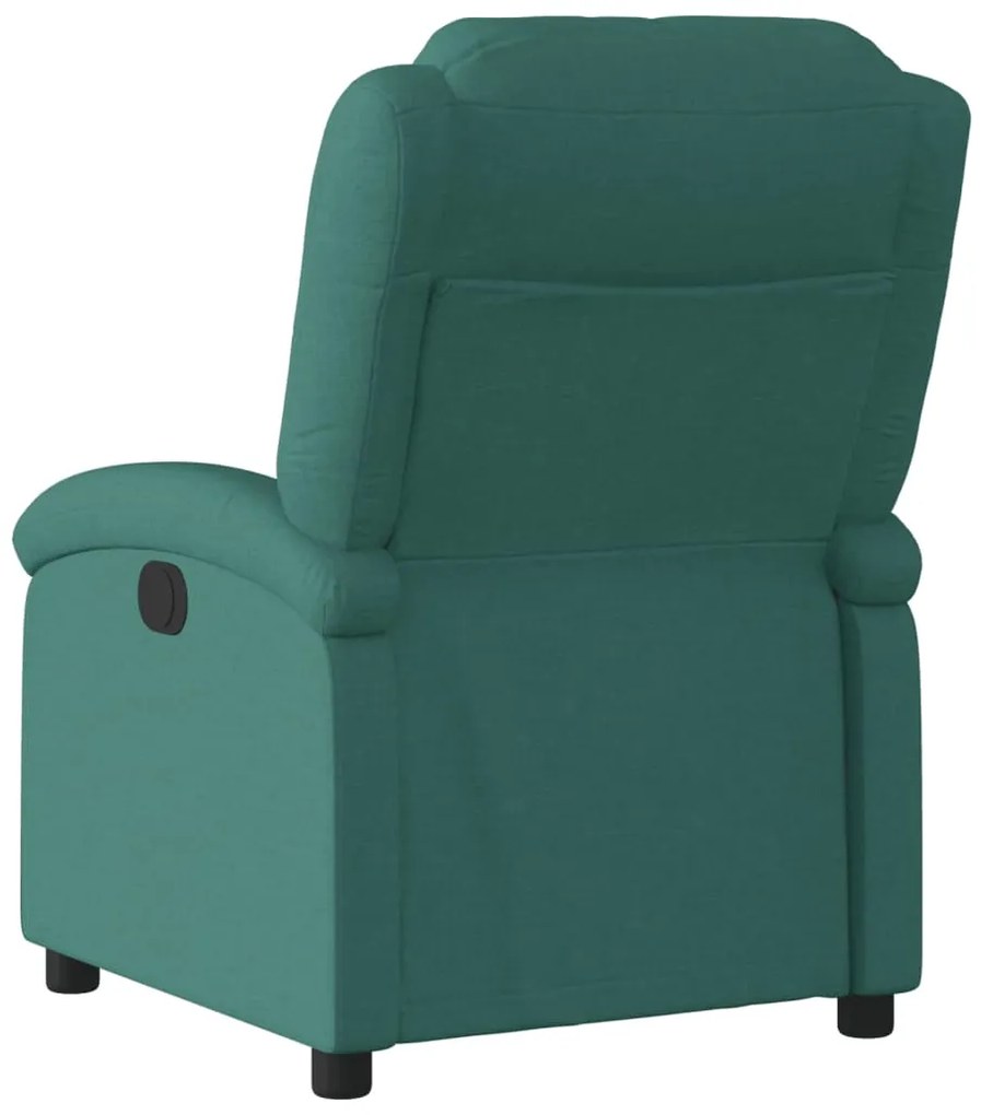 Poltrona elétrica reclinável tecido verde-escuro