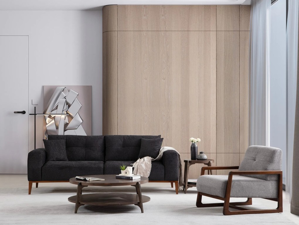 Cadeirão Athena – Cinzento Claro – 67x77x80 cm