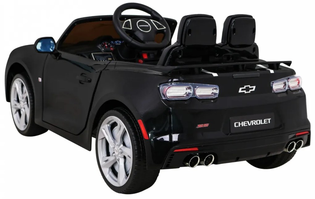 Carro elétrico para Crianças 12V Chevrolet CAMARO 2SS Rodas de EVA, Assento de couro Preto