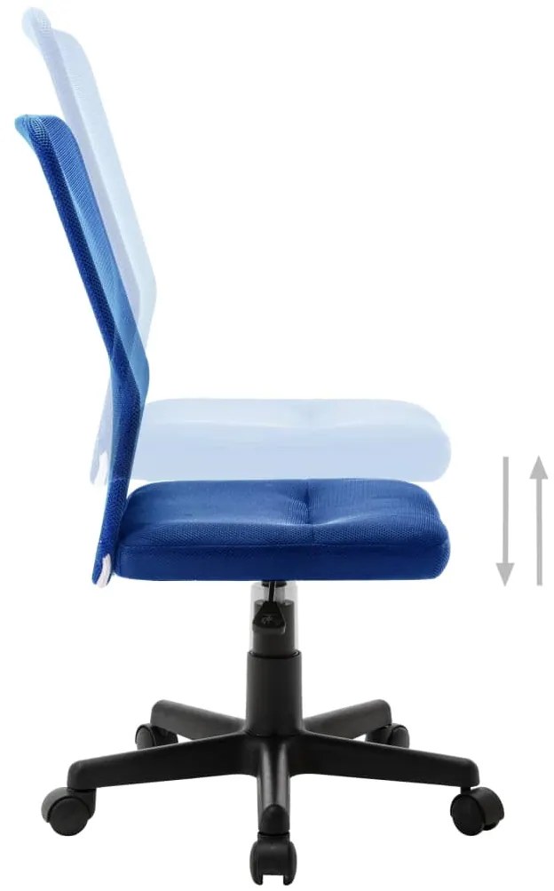 Cadeira de escritório 44x52x100 cm tecido de malha azul