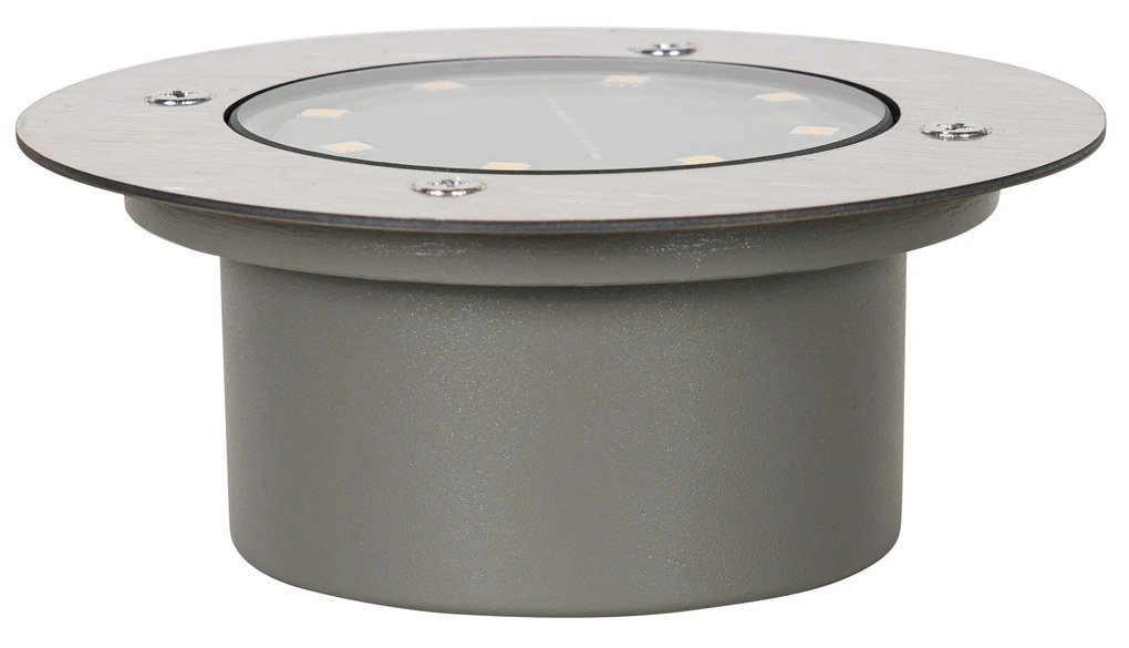Foco de chão moderno em aço com LED IP65 solar - Terry Moderno