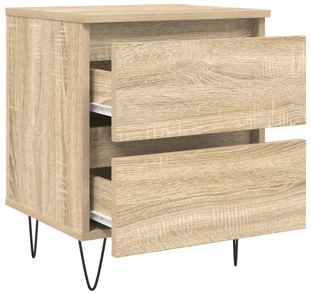 Mesa de cabeceira 40x35x50 cm derivados madeira carvalho sonoma