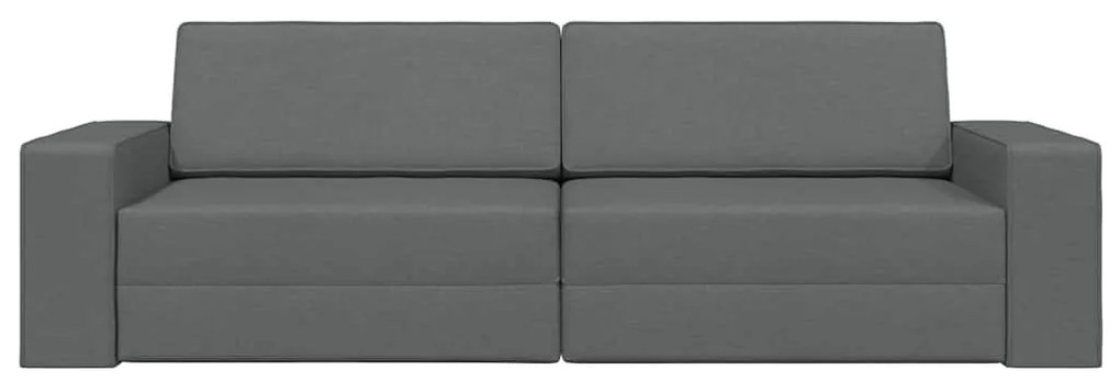 Sofá Cama de Chão 2 em 1 Cinza Escuro 245x150x60.5 cm Tecido