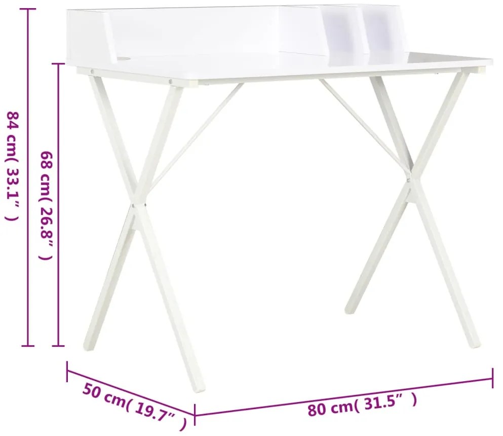 Secretária 80x50x84 cm branco