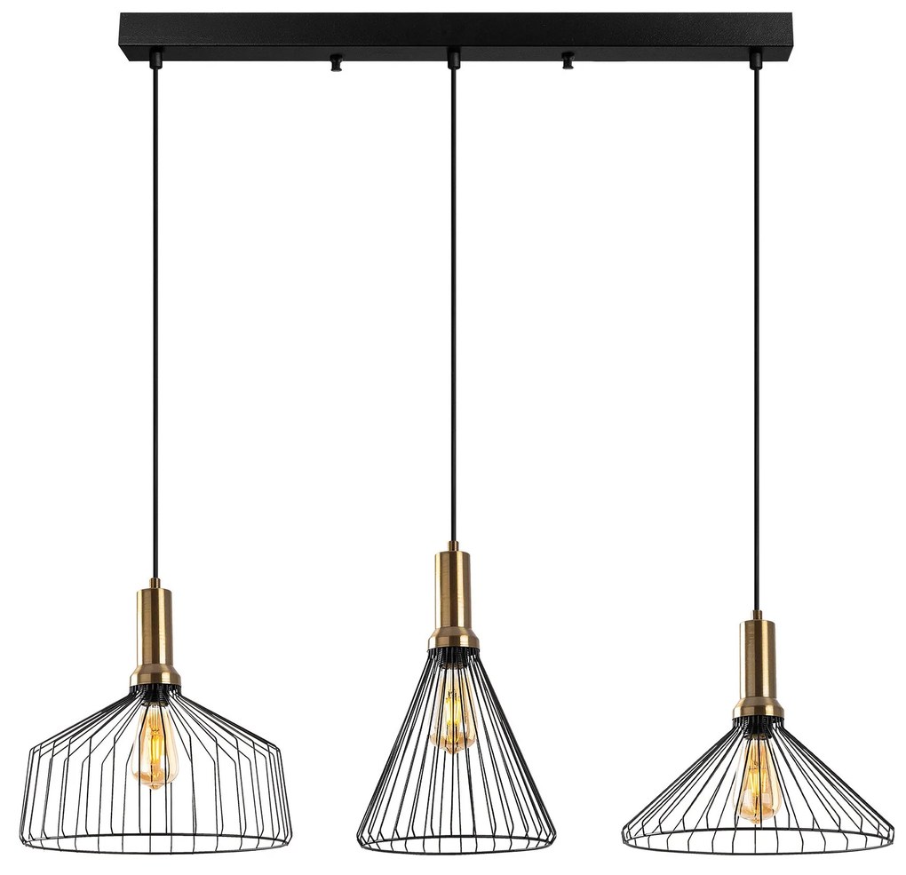 Candeeiro Chandelier Dear – Preto Antique – 104 x 34 cm