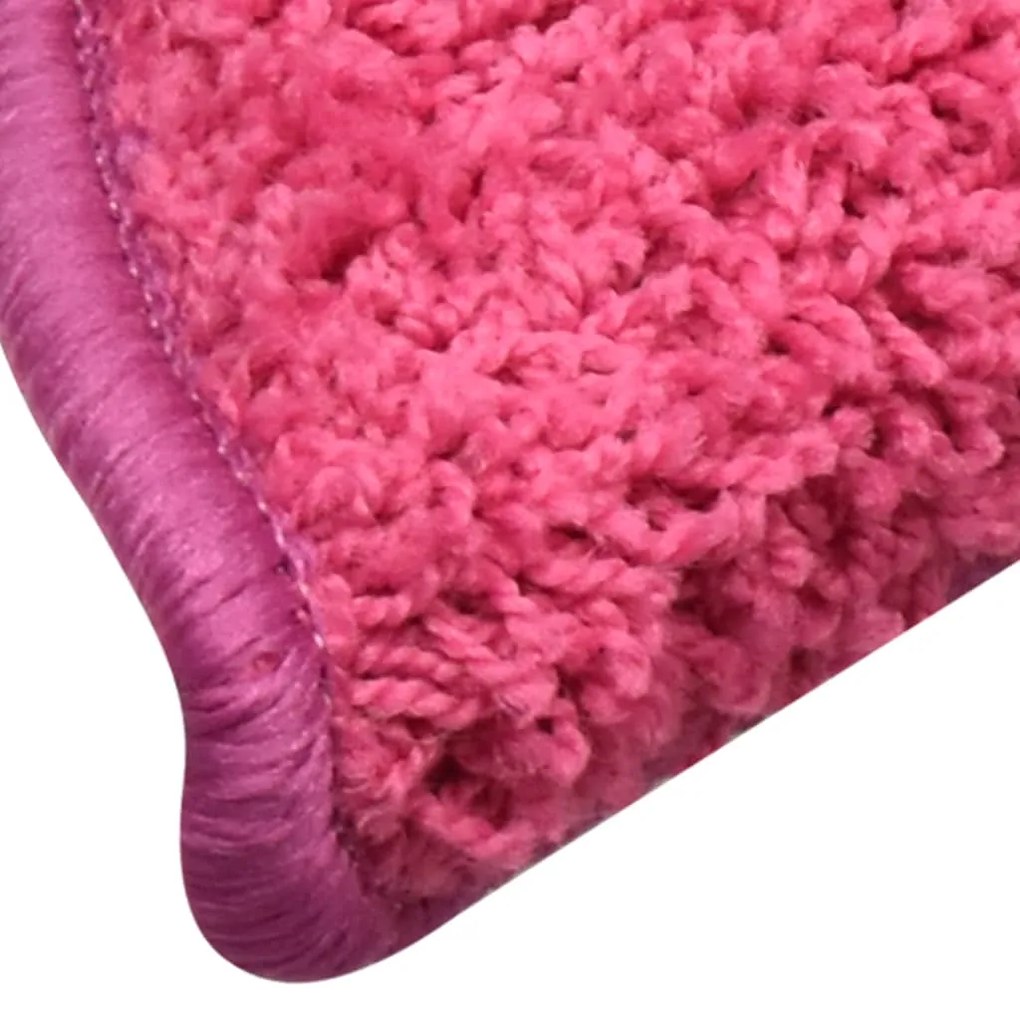 Tapete/carpete para degraus 15 pcs 56x17x3 cm rosa
