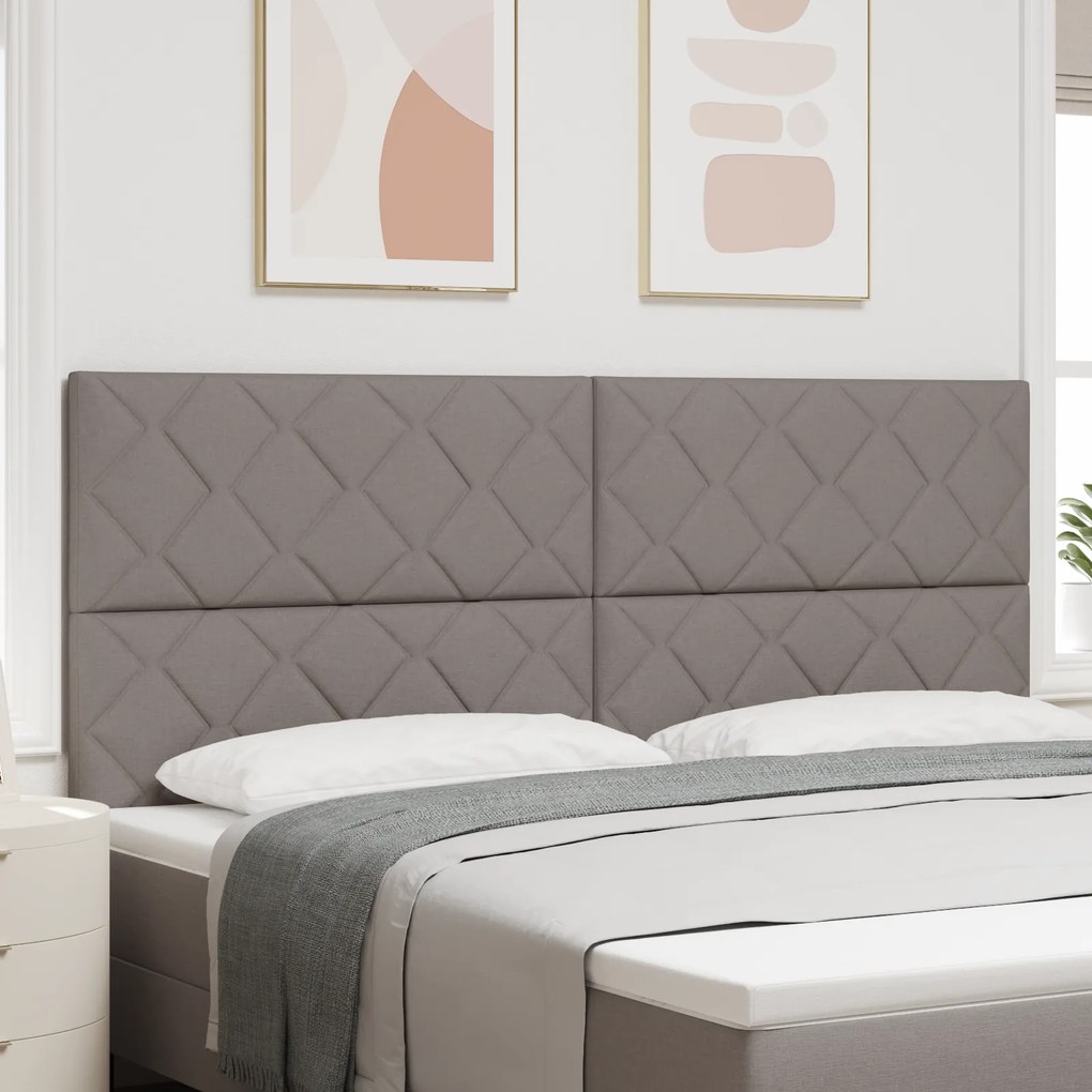 Cabeceira Design de Blocos de Diamante Taupe 200 cm Tecido