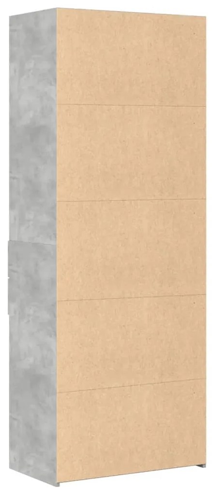 Armário alto 70x42,5x185 cm derivados madeira cinzento cimento