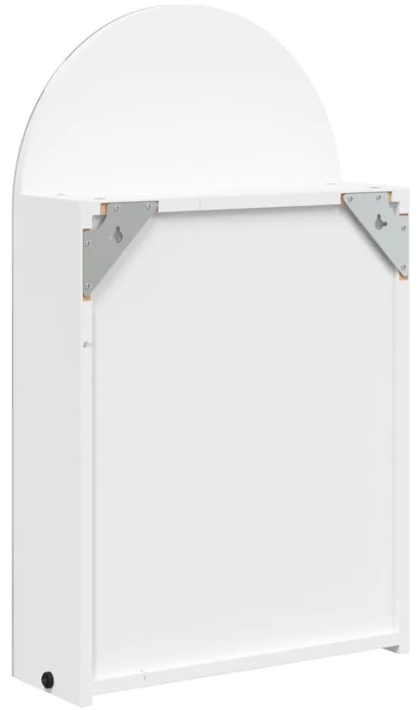 Armário espelhado arqueado p/ casa de banho c/ luz LED branco