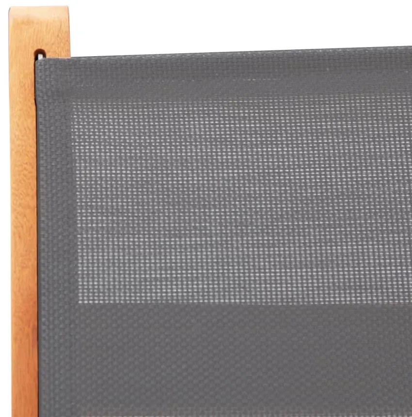 Cadeiras jardim dobráveis 4pcs eucalipto maciço/textilene cinza