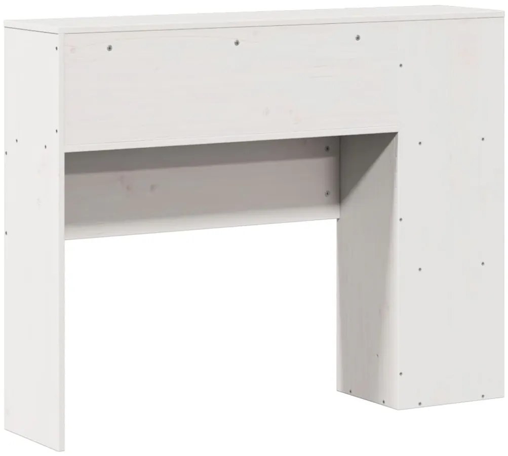 Cabeceira com arrumação 90 cm madeira de pinho maciça branco