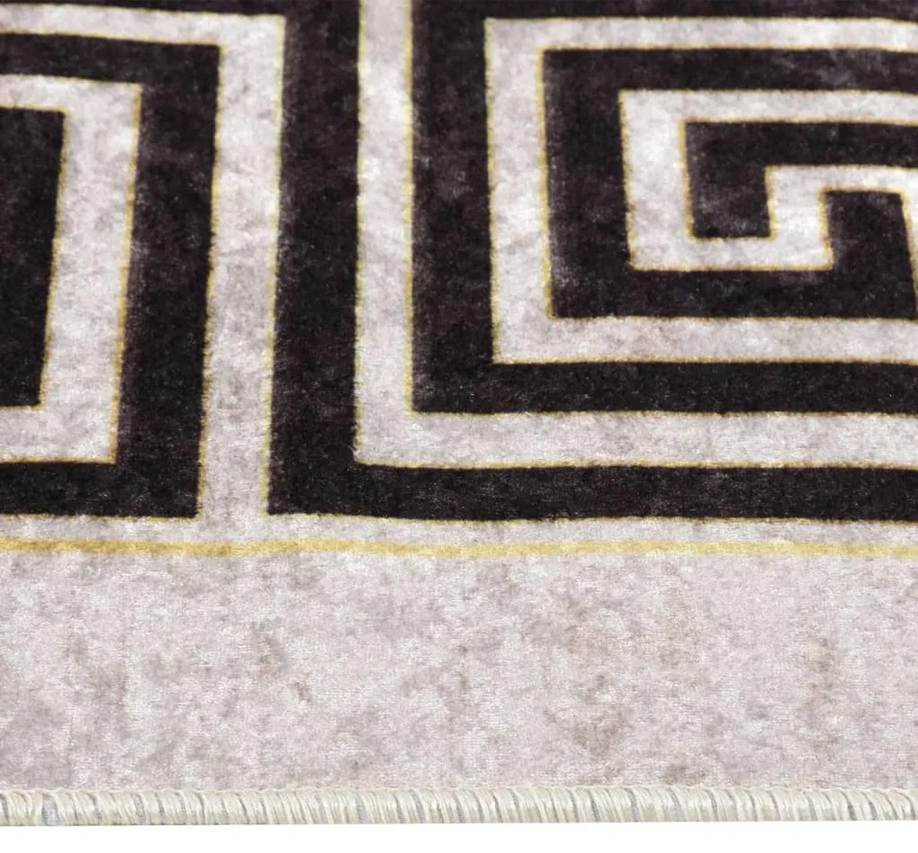 Tapete lavável antiderrapante 80x150 cm bege-claro