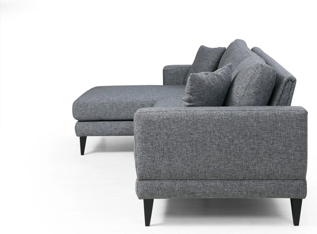 Sofá-Cama de Canto Nordic – Cinzento Escuro – 303 cm x 160 cm