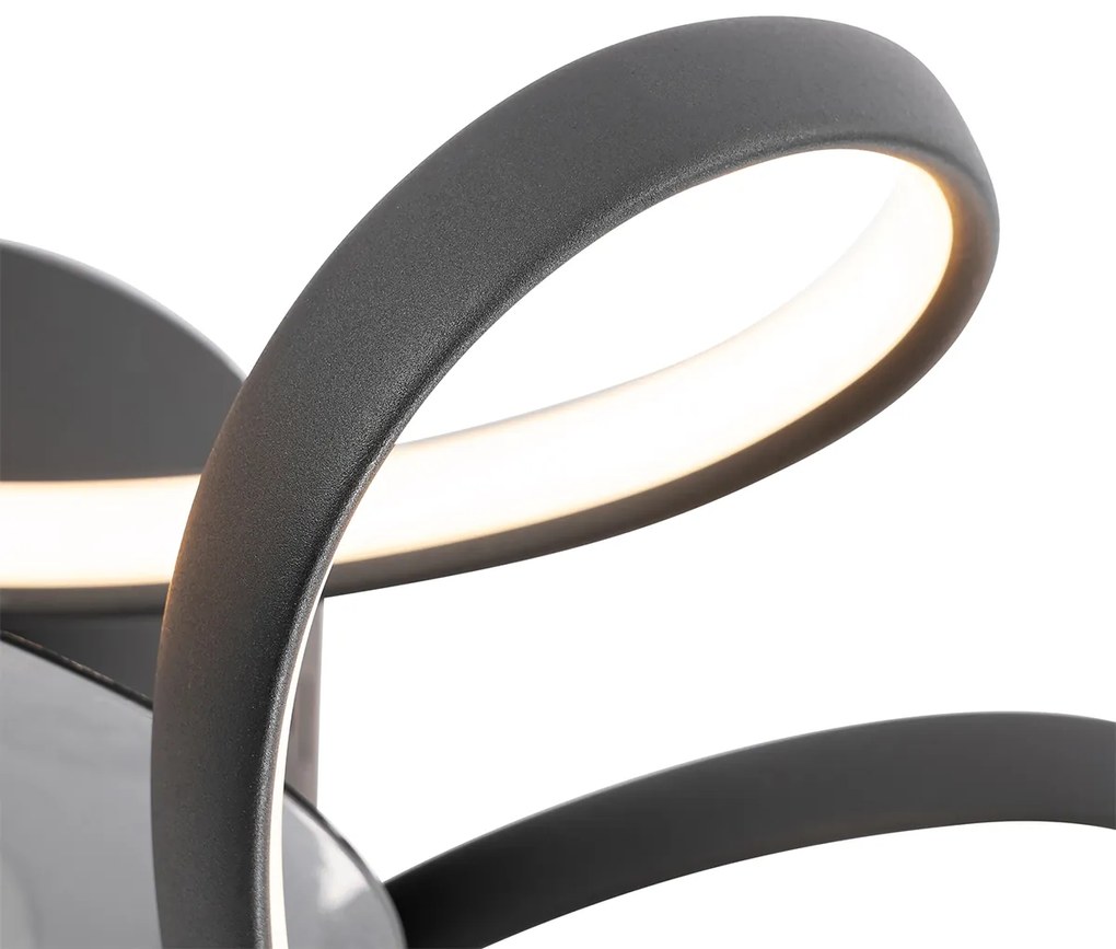Ventilador de teto preto com LED e comando remoto - Mandy Design