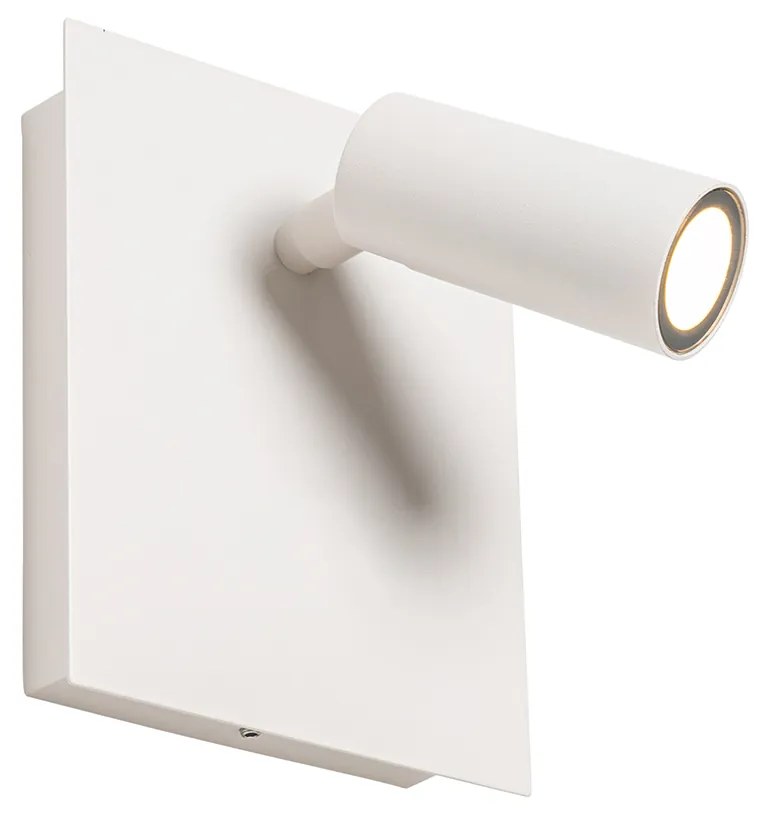 Candeeiro de parede exterior moderno branco com LED IP54 - Simon Moderno