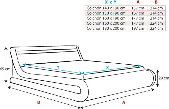 Cama Hidráulica com Arrumação "Patricia" - 140x190 cm - Branco - Polip