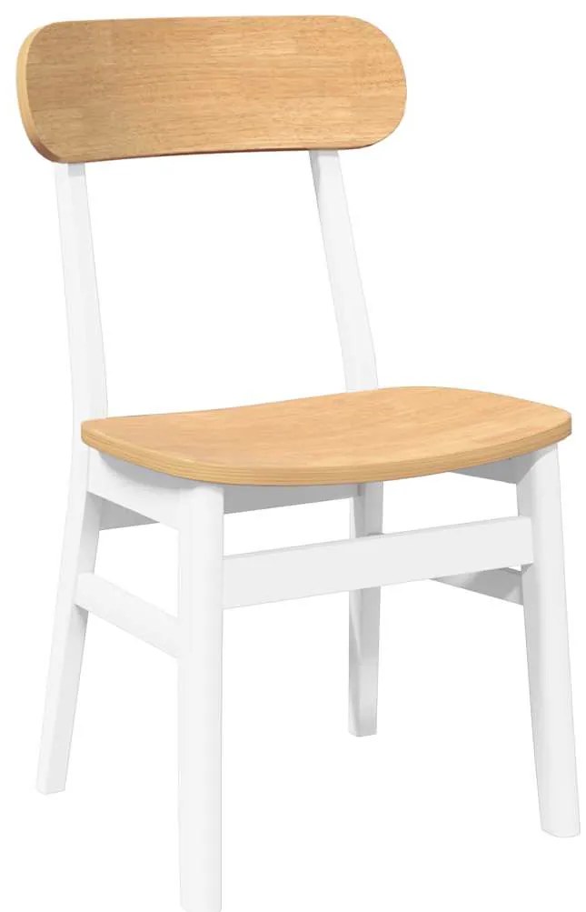 Cadeiras de jantar 2 pcs madeira de seringueira maciça branco