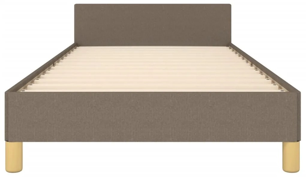 Estrutura cama sem colchão 90x200 cm tecido cinza-acastanhado