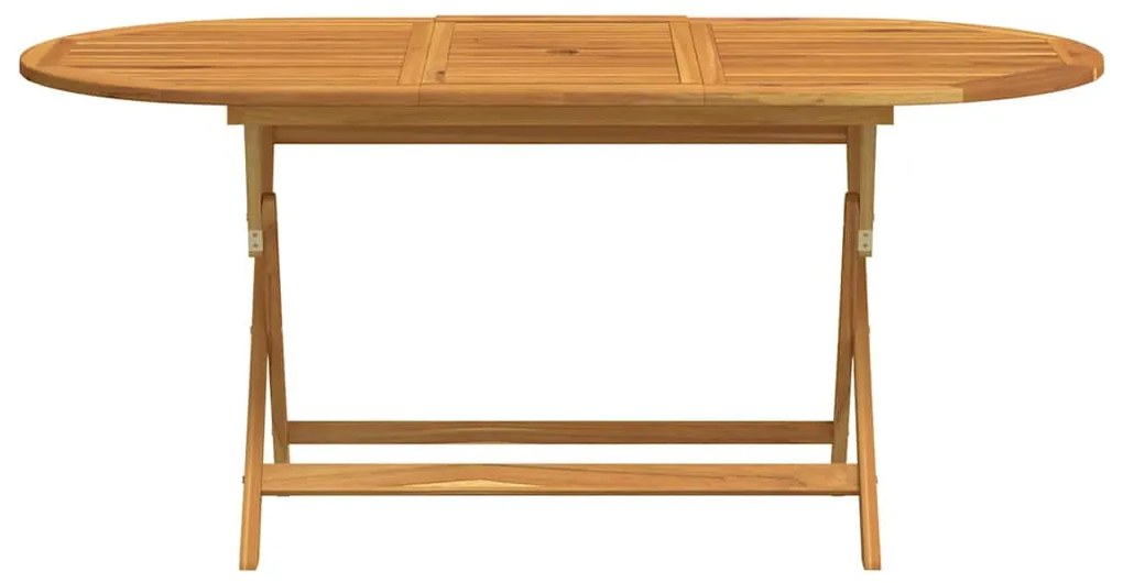 Mesa de jardim dobrável 160x85x75 cm madeira eucalipto maciça