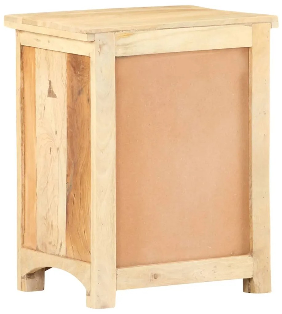 Mesa de cabeceira 40x30x50 cm madeira recuperada maciça