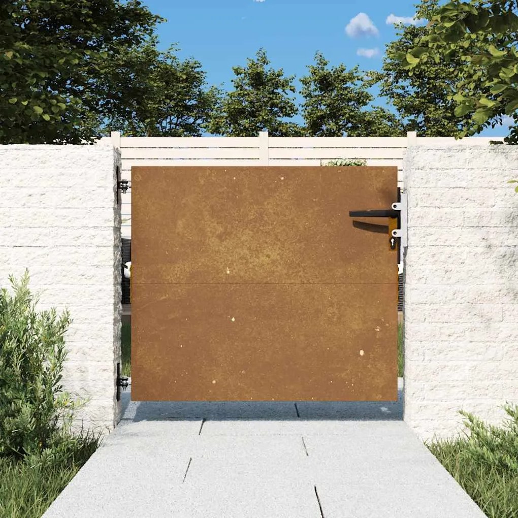 Portão de jardim 85x75 cm aço corten