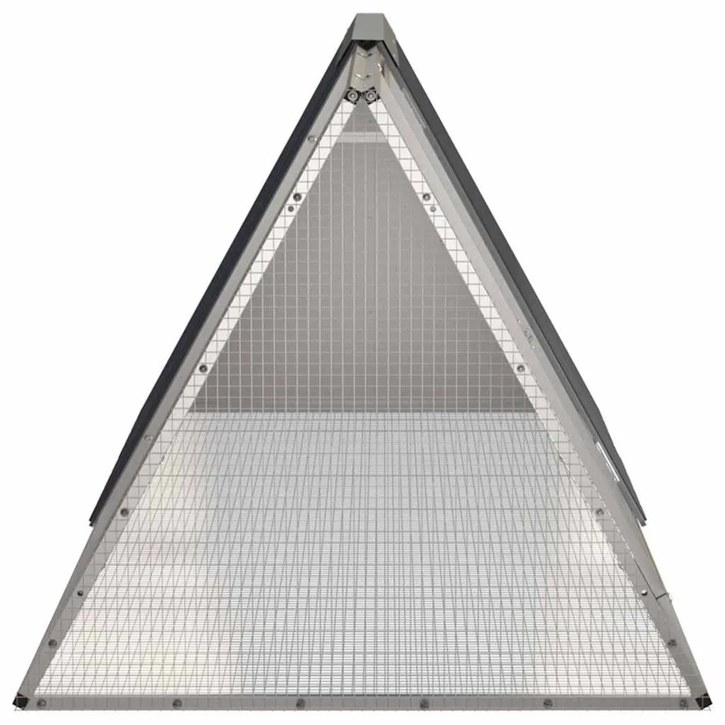Gaiola p/ coelhos 201,5x80,5x71 cm aço galvanizado antracite