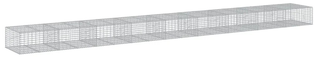 Cesto gabião com cobertura 900x100x50 cm ferro galvanizado