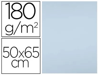 Cartolina 50x65 cm 180 gr Celeste Pack de 25 Unidades