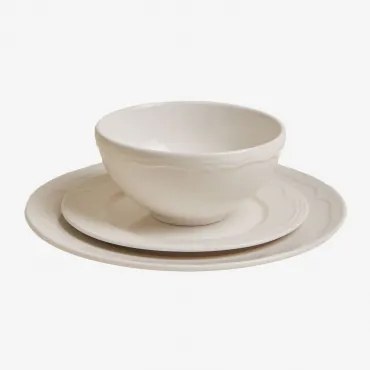 Conjunto De Louça Em New Bone China De 12 Peças Oritia Branco - Sklum