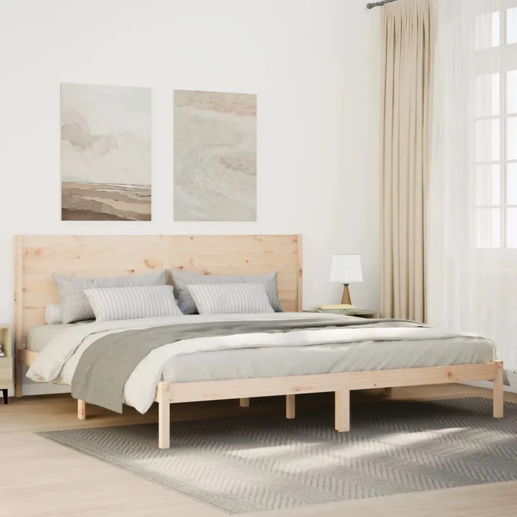 Cama extra longa sem colchão 180x210 cm madeira maciça