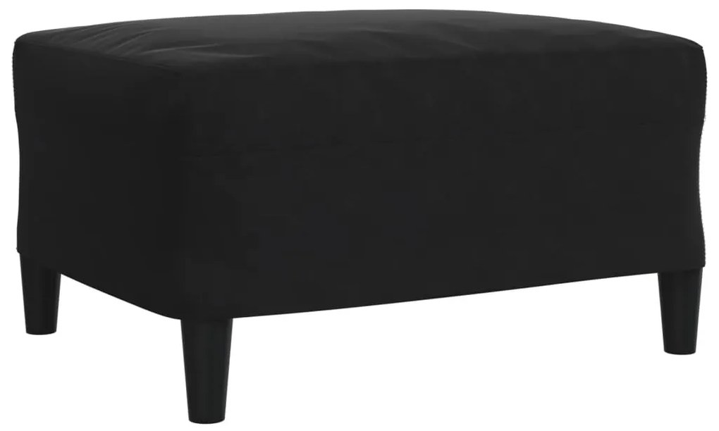 3 pcs conjunto de sofás com almofadões veludo preto