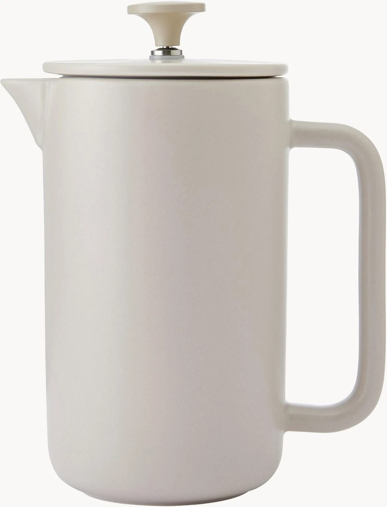 Cafeteira de prensa francesa em cerâmica resistente ao calor com êmbolo fácil de agarrar Arezzo