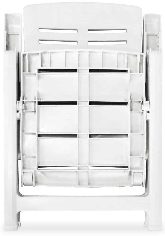 3 pcs conjunto de jantar para jardim polipropileno branco
