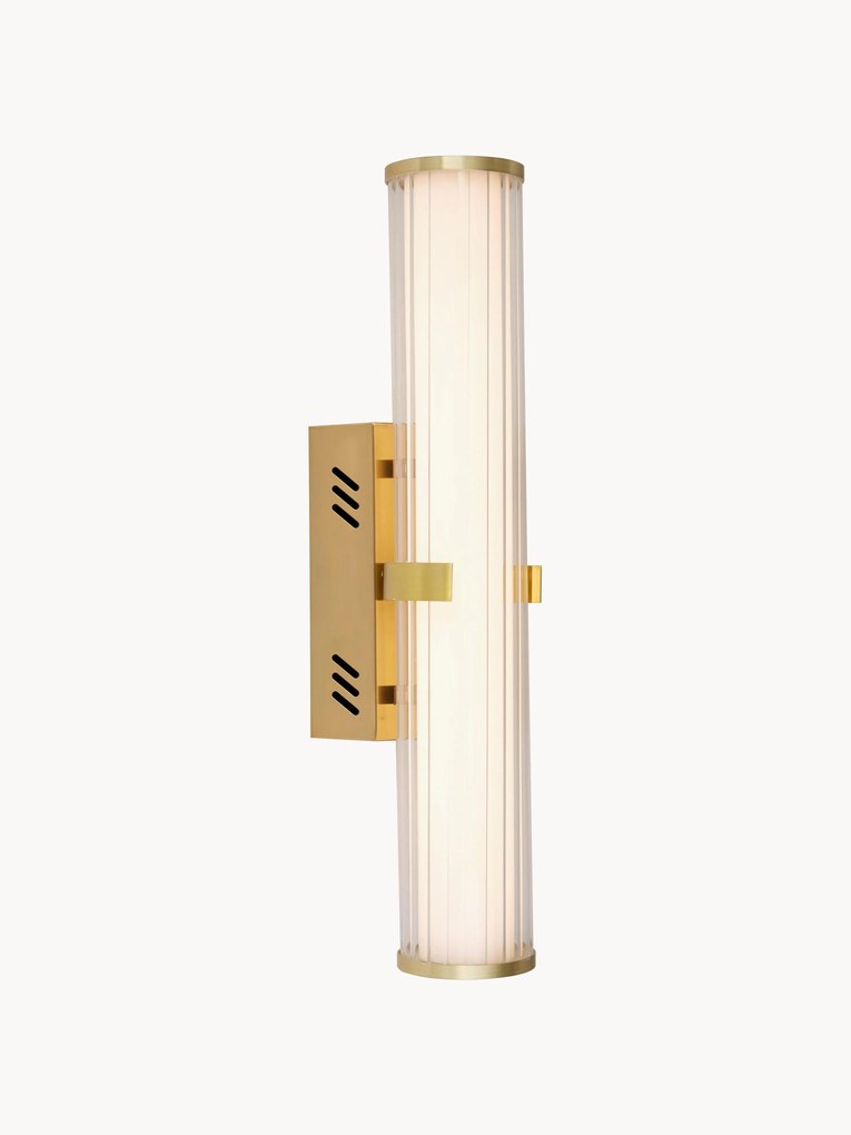 Candeeiro de parede LED regulável para casa de banho em vidro opalino Clamp